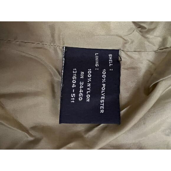 London Fog Mens Lightweight Jacket Tan Lg w/ Removable Hood & Drawstring Waist - Picture 7 of 10